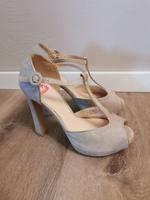 Only Pink Plateau Peeptoes Pumps beige gold Gr.37 Gr.4 Bayern - Ebermannstadt Vorschau
