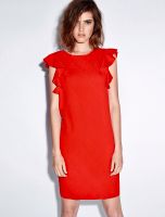 Kurzes knall rotes Mini Kleid mit Wave Ärmeln von Oui Gr. 36 Altstadt-Lehel - München/Lehel Vorschau