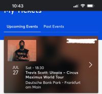 Travis Scott Tickets x2  27.07. Frankfurt am Main - Westend Vorschau