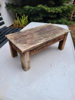 Urig alter Hocker Holzkeil Stuhl Tisch Beistelltisch Niedersachsen - Vienenburg Vorschau