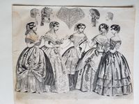 Neueste Modebilder Haute Couture Lithographien von 1852 Baden-Württemberg - Leonberg Vorschau