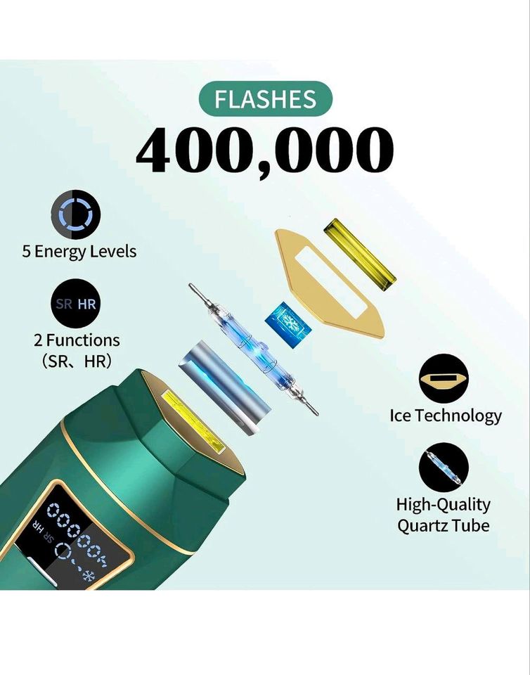 IPL Laser Haarentfernung Geräte LCD Display 400.000 Lichtimpulse in Tübingen