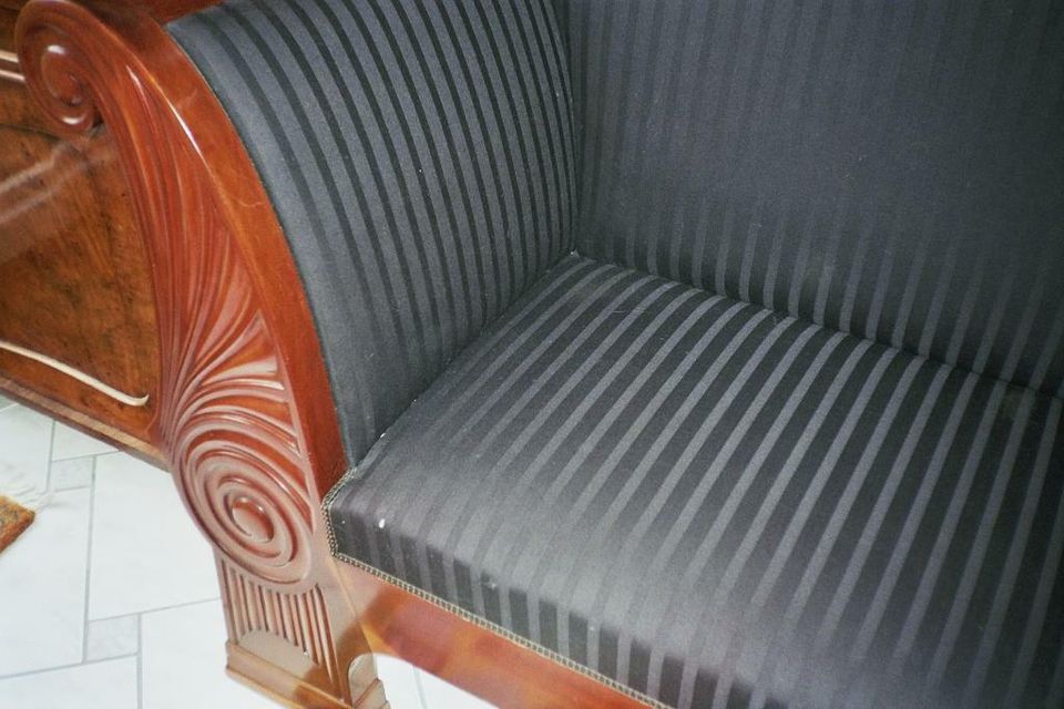 Art Deco-Sofa, Spät-Biedermeier-Sofa ca. 1880 mahagoni dänisch in Wolfsburg