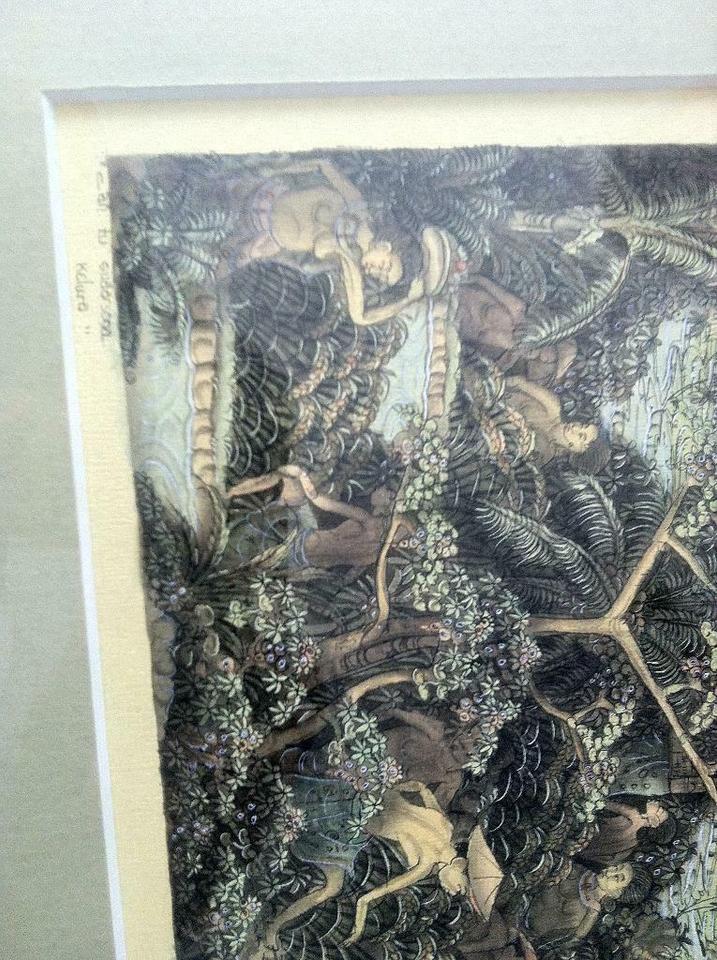 Aquarell Malerei, Bali, Original, sehr feine Malerei, ca 50/60 Ja in Wiesbaden