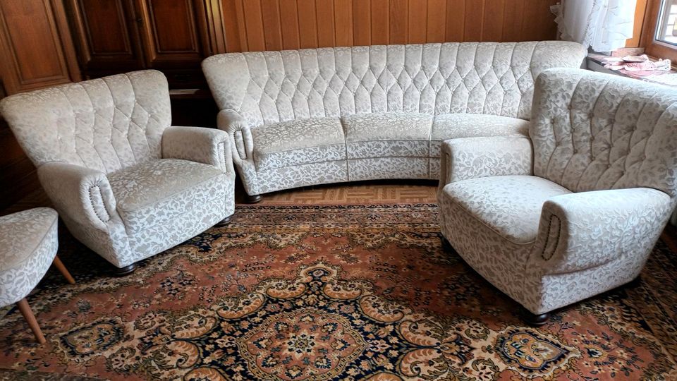 Clubgarnitur Rundsofa + 2 Sessel Vintage 1970er  Couch Clubsessel in Mülheim (Ruhr)