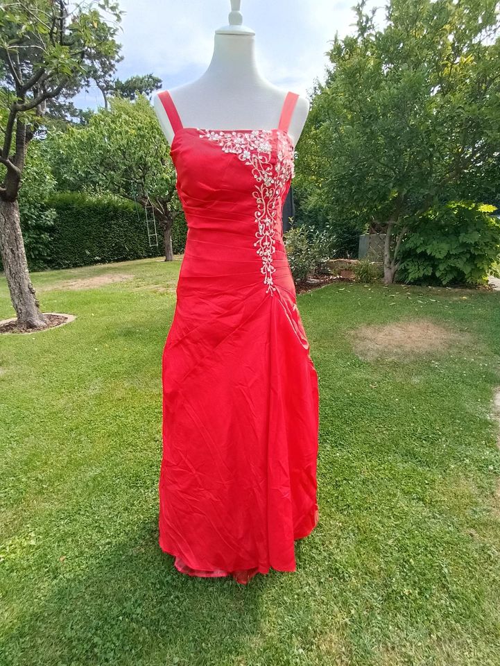 Rotes Kleid Brautkleid Partykleid Pailletten Schnürung in Berlin