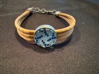 Armband mit Glasstein. Kunstleder / Kork Frankfurt am Main - Kalbach Vorschau