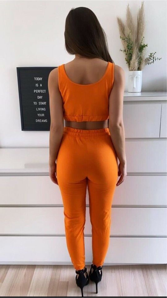 Neu Damen top / shirt hose set xs s m l Orange sexy Italy girl in Mainz