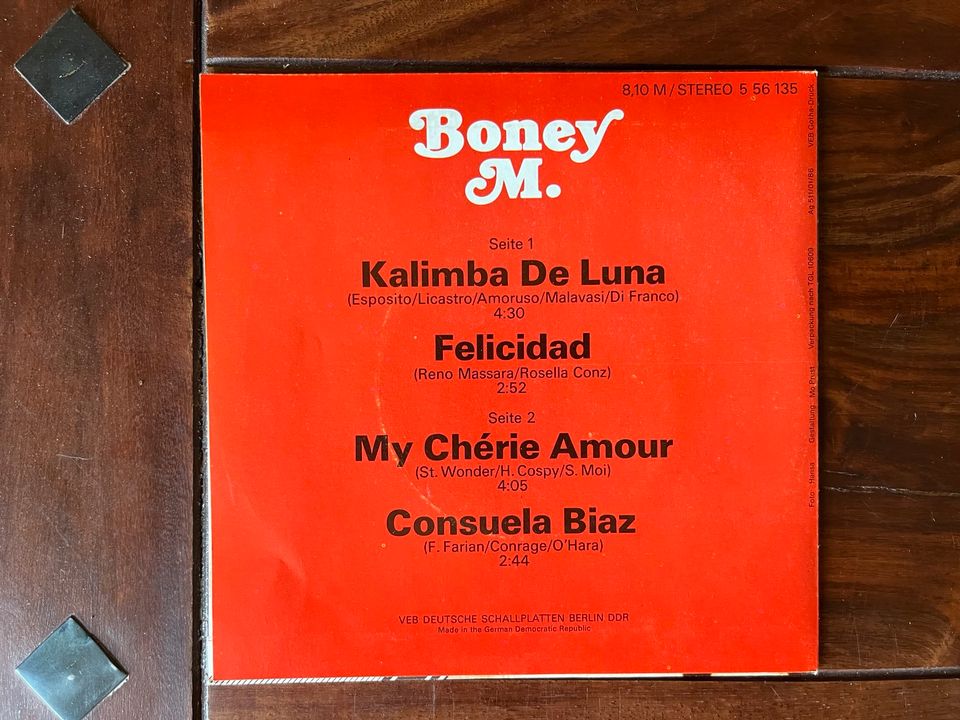 Boney M. Schallplatte 7“ Single Vinyl in Weißenfels