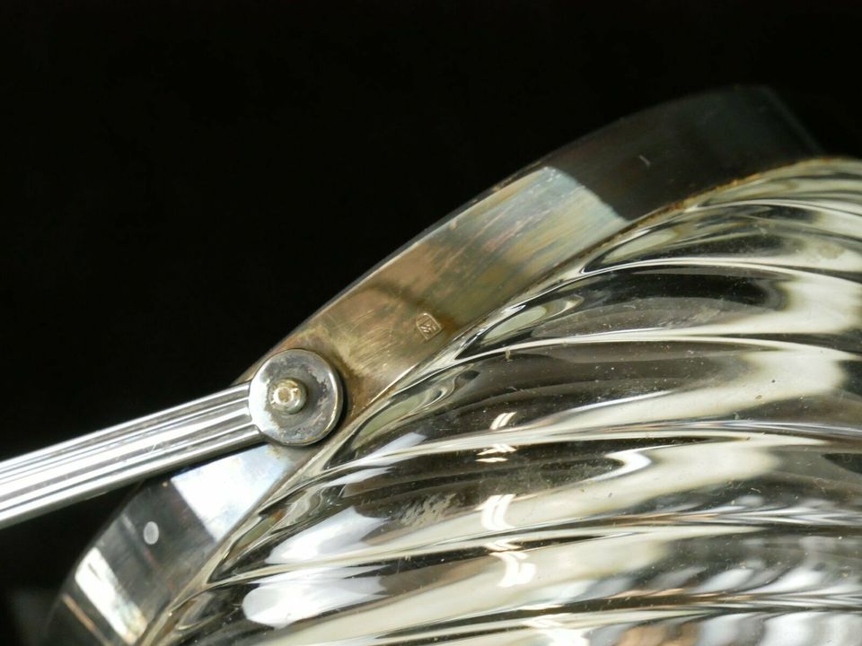 WMF Eiskübel mit Kelle - Glas - Silber - Eiswürfelschale - 70er in Hiltrup