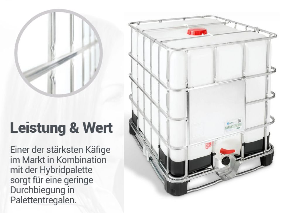 **Neu und versiegelt** IBC Container 1000L - IBC Wassertank - Regenwassertank in Steinach b. Straubing