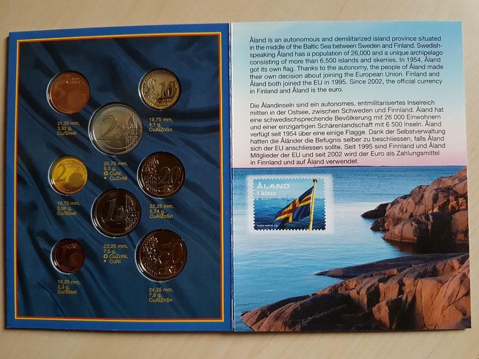 KMS Finnland 2005 mit Briefmarke (Åland) in Lauenburg