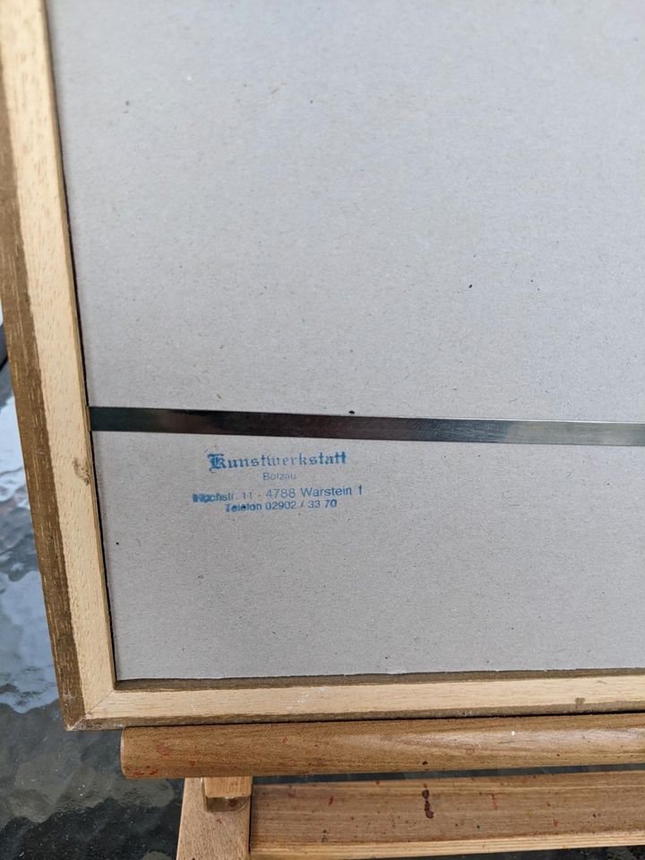Bild "Vater Unser" mit Glas im Holzrahmen 32x63 cm in Meschede