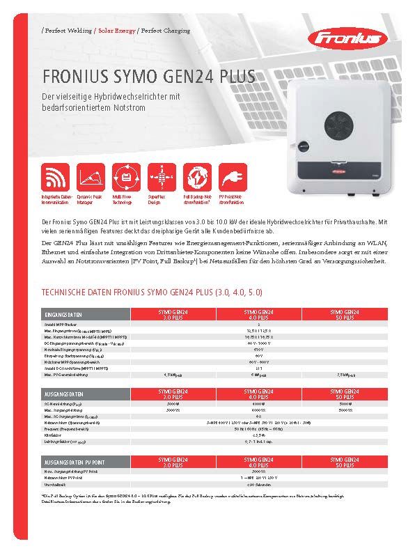 Solaranlage - Fronius Gen24 10 Plus mit BYD HVS 10.2 und 24 Modulen 425wp SolarFrabrik - Photovoltaik in Gütersloh