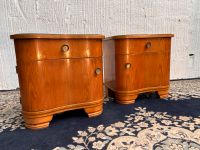 MIDCENTURY 2 x Nachttisch vintage 50er Glasplatte Vollholz Berlin - Pankow Vorschau