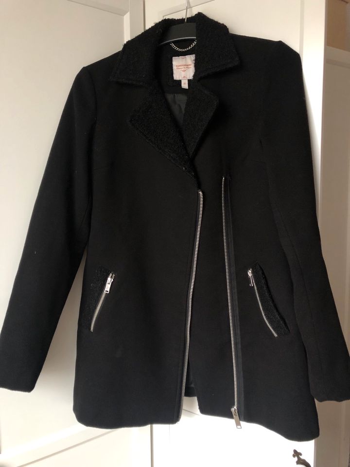 Caban Jacke kurzmantel Mantel schwarz Silber Übergangsjacke xs 34 in Hannover