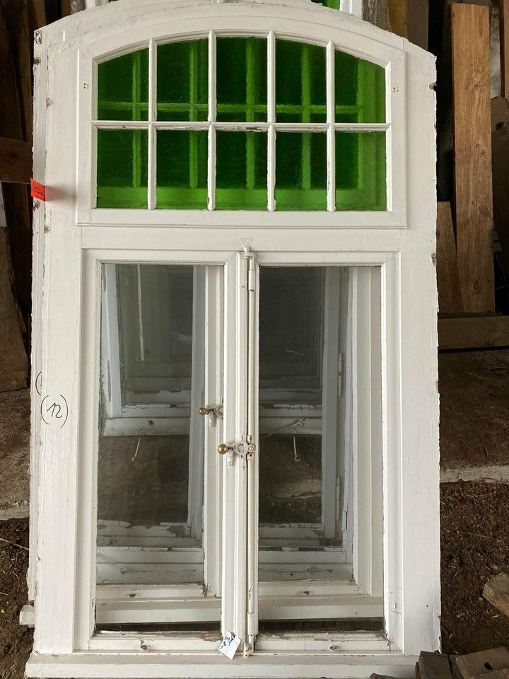 Fenster – 6 Stk Originale mit Segmentbogen und Grünglas in Lemgo