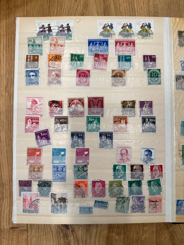 Briefmarkensammlung aus den 50er/60ern - alte Marken in Landshut