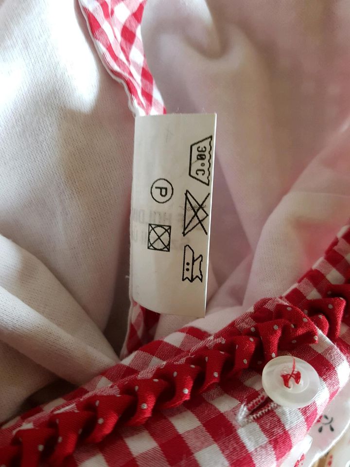 Dirndl lang Trachtenkleid Kleid Gr. 42 Wenger rot/weiß in Velbert