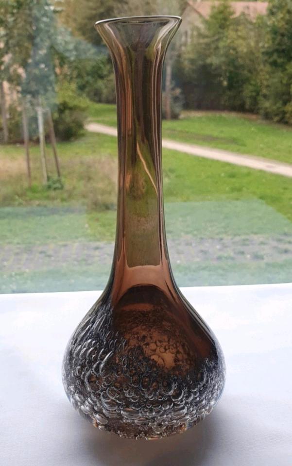 Vase Glas, Rauchtopasvase, Zwiesel Glas „Florida“, Design: Heinri in Erlangen