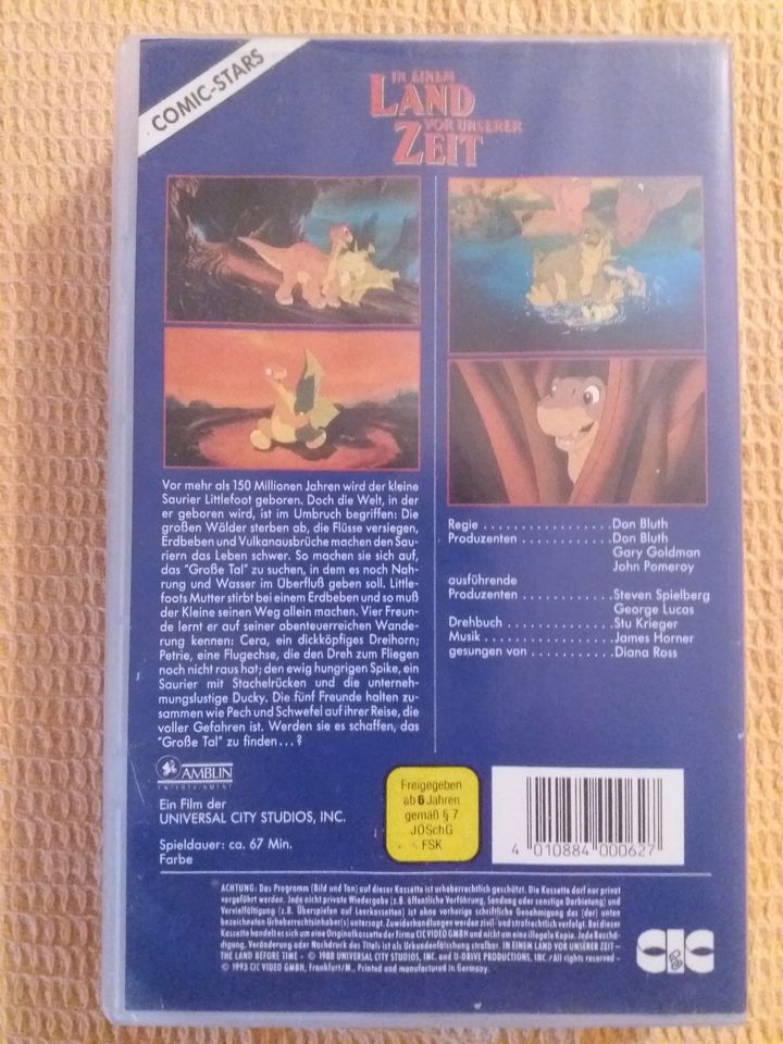 VHS Kassette Kinderfilm "In einem Land vor unserer Zeit" in Straßkirchen