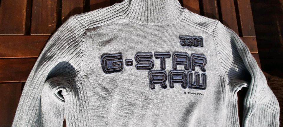 G-Star Herren Rollkragenpullover grau Gr. L Baumwolle in Frankfurt am Main