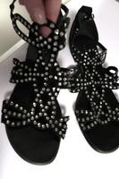 Riemchen Sandale Sommer Leder Glitzer Görtz Gr. 38 schwarz. Dortmund - Innenstadt-West Vorschau