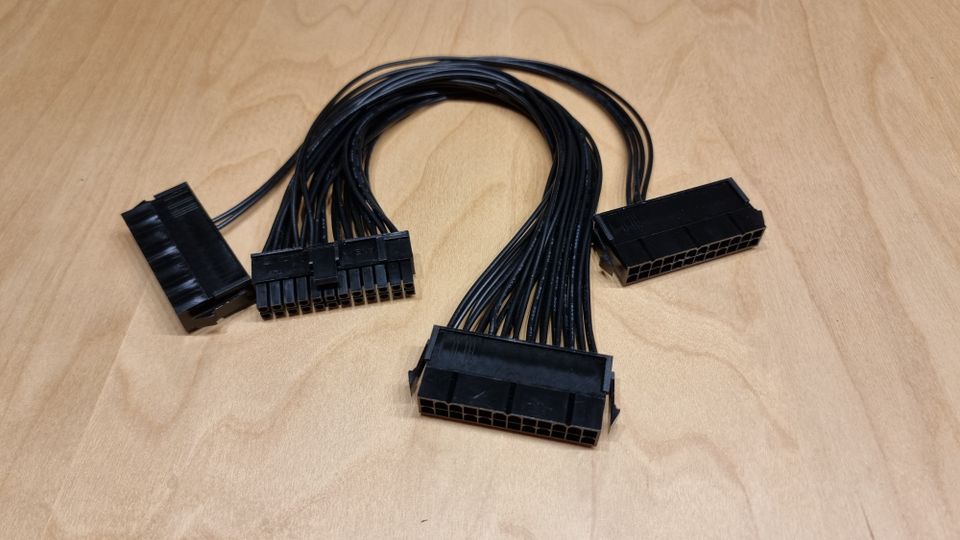 FEILINKA 24Pin 20 + 4Pin Triple PSU Netzteil Adapterkabel 18 AWG in Kaufbeuren