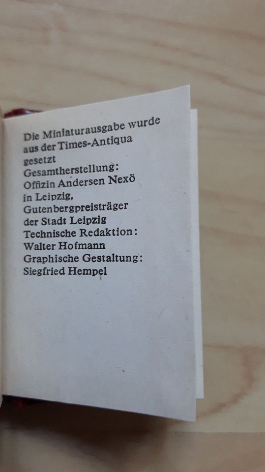 Miniaturbuch-antiquarisches Buch Goethe -Faust- Die Tragödie in Berlin