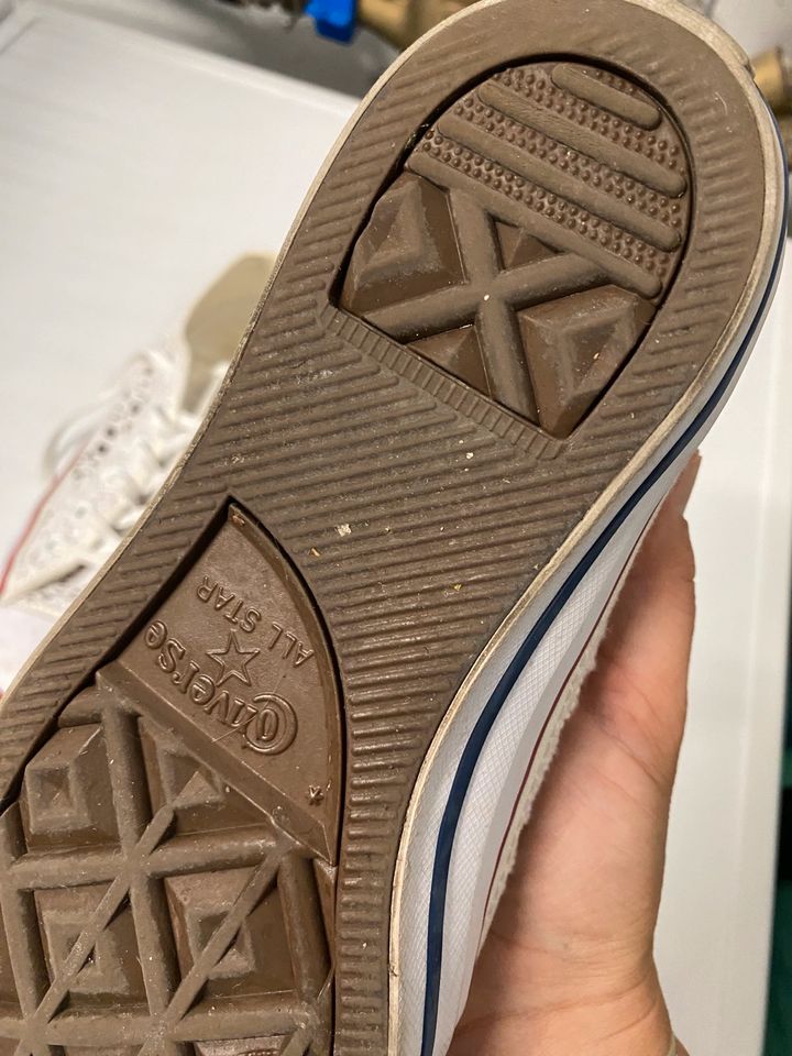 Chucks Brautschuhe gehäkelt/Spitze weiß Größe 37 in Holzgerlingen