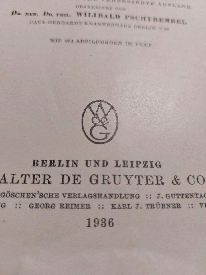 Buch Dornblüth Klininisches Wörterbuch 1936 in Wutha-Farnroda