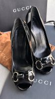 GUCCI ♥️Heels / Peeptoes 37c schwarz Lack samt ♥️ Nordrhein-Westfalen - Jülich Vorschau