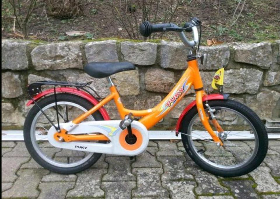 Schönes 16 Zoll Puky Kinder Fahrrad mit neuen Reifen in Grettstadt