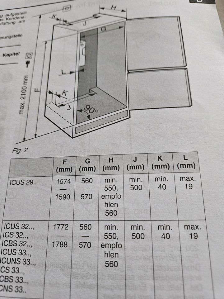 Kühl -Gefrier-Kombination von Liebherr in Eichenbarleben