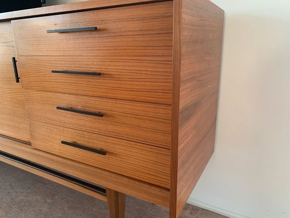 Mid Century Modern Teak Retro Sideboard Schwaco Schrank Möbel in Klein-Winternheim