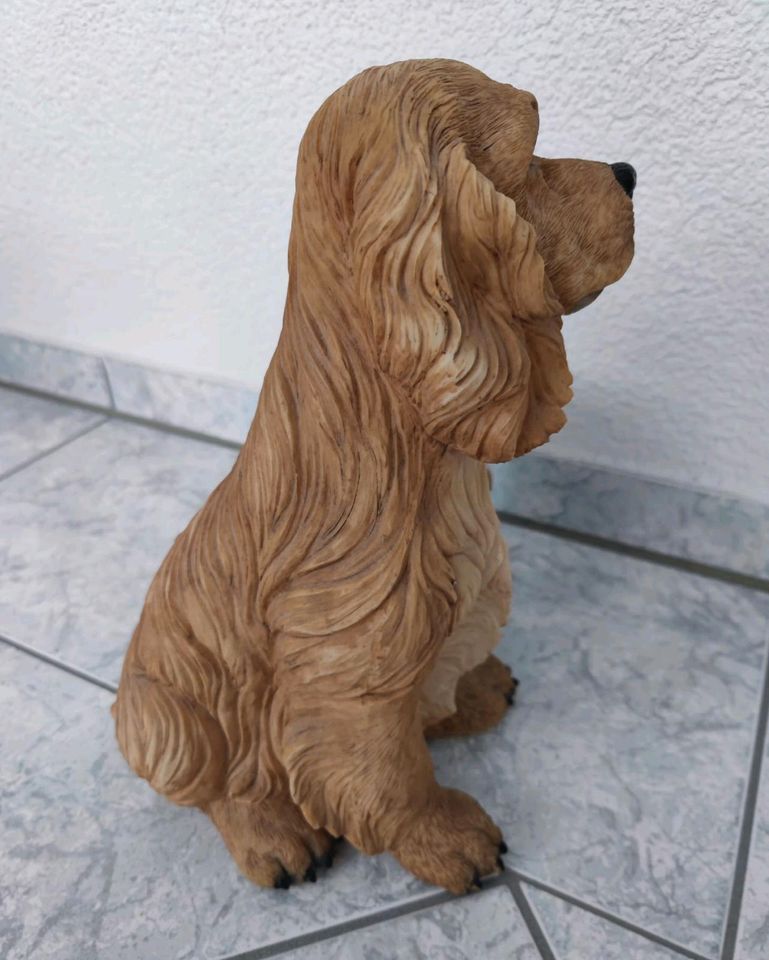 Cocker Spaniel Hundefigur mit Zeitungsständer Kunststoff 36cm in Karlsruhe