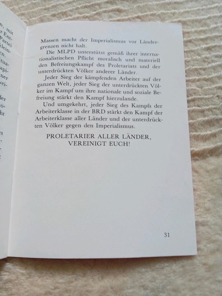 Grundsatzprogramm MLPD. Beschlossen 1. Parteitag der MLPD 1982 in Rottweil