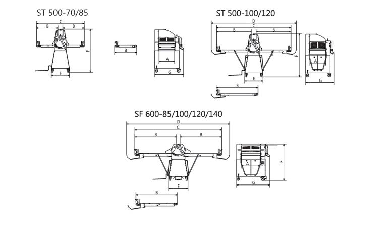 Ausrollmaschine,Teigausrollmaschine,ST 500-100 frei rollbar in Krefeld