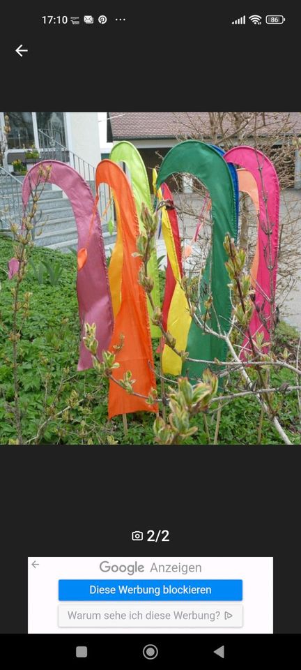 Balifahne Gartenfahne Fahne Flagge Höhe ca. 1,40 m NEU in Winden