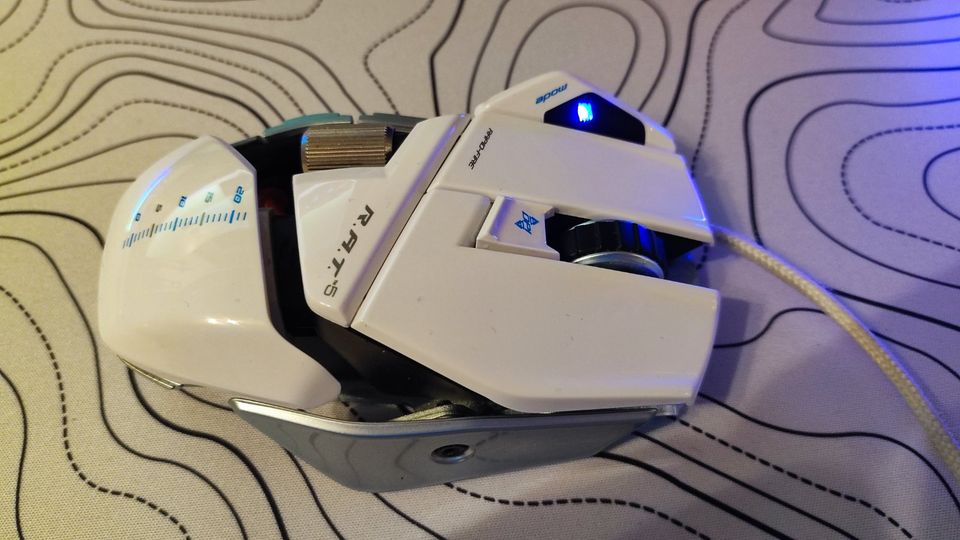 Mad Catz RAT 5 - R.A.T 5, Gaming Maus, Programmierbar, weiß in Geyer