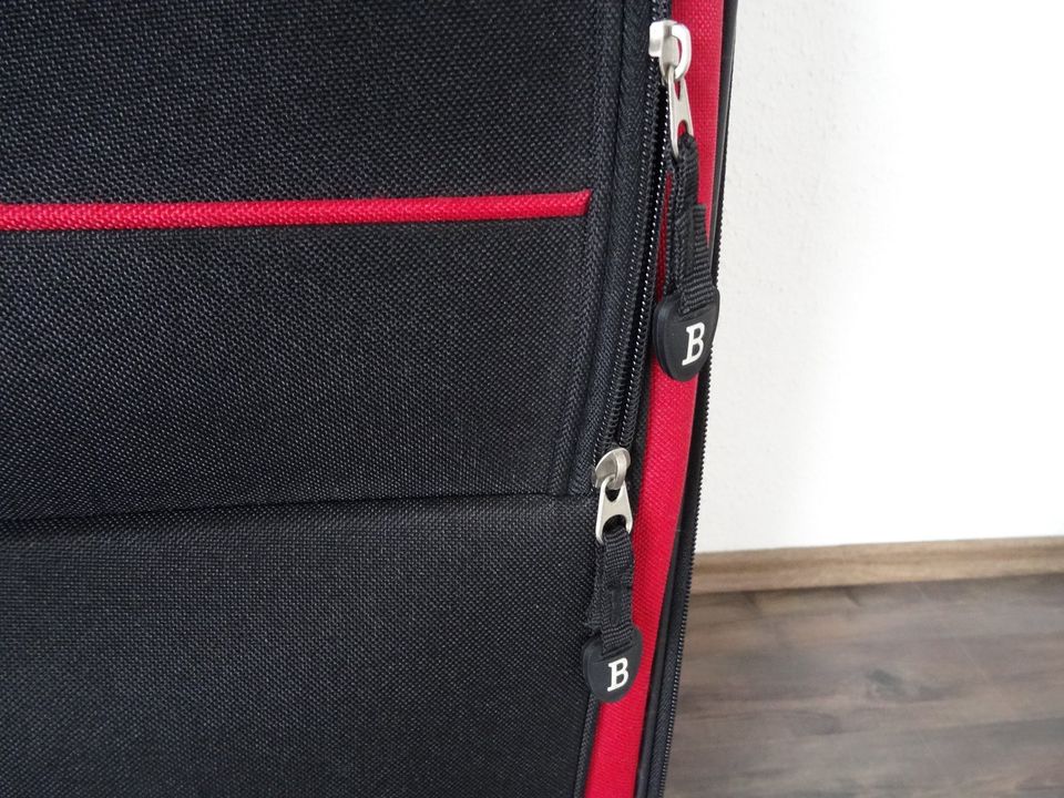 **Koffer Deichmann schwarz rot Rollen ziehen groß ca. 70cm hoch** in Untermeitingen