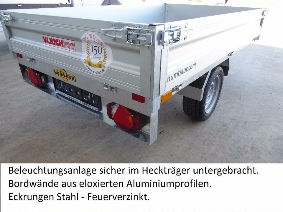 Humbaur HU152314 Hochlader 1,5to gebremst Ladefläche 230 x 140cm in Gunzenhausen