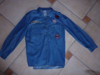 "wie neu" Coole Jeans Bluse Hemd mit Sticker Gr. 146/152 Bayern - Schonungen Vorschau