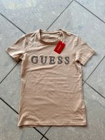 GUESS T-Shirt NEU Strass Glitzer Logo beige Gr XS 34 Niedersachsen - Ostrhauderfehn Vorschau