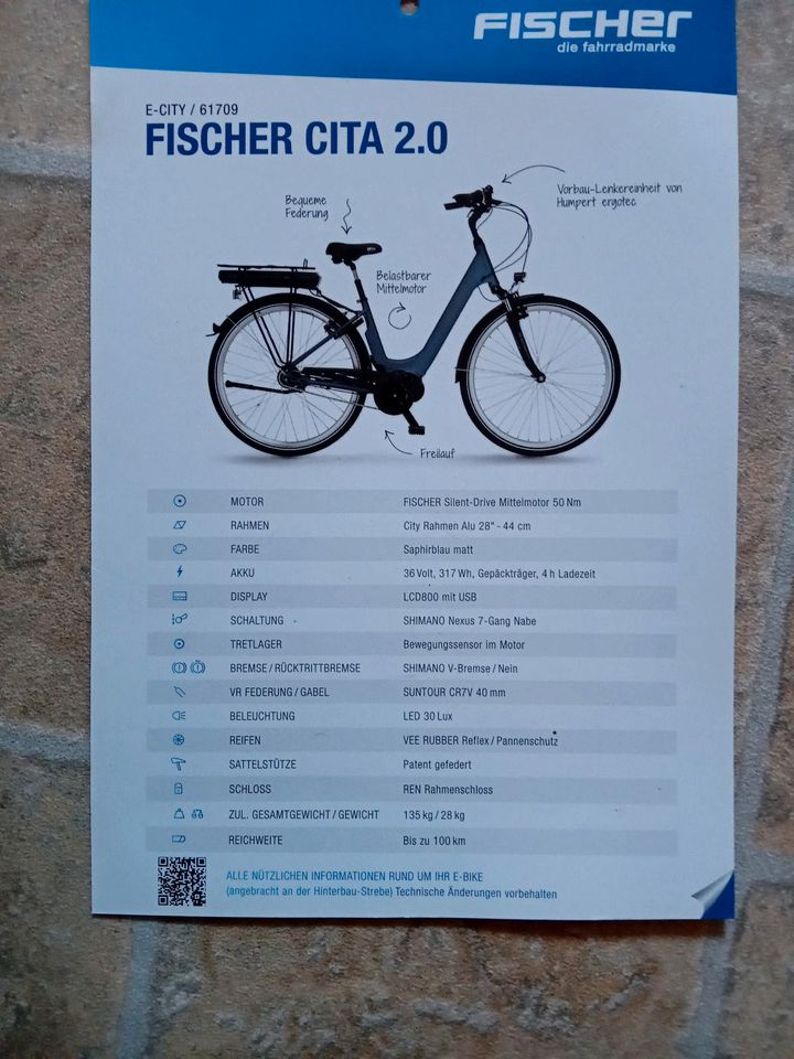 Fischer cita 2.0 e bike in Büdelsdorf