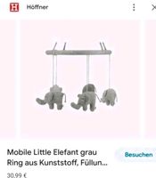 NEU Mobile little Elefant Stoff grau Bayern - Schöllkrippen Vorschau