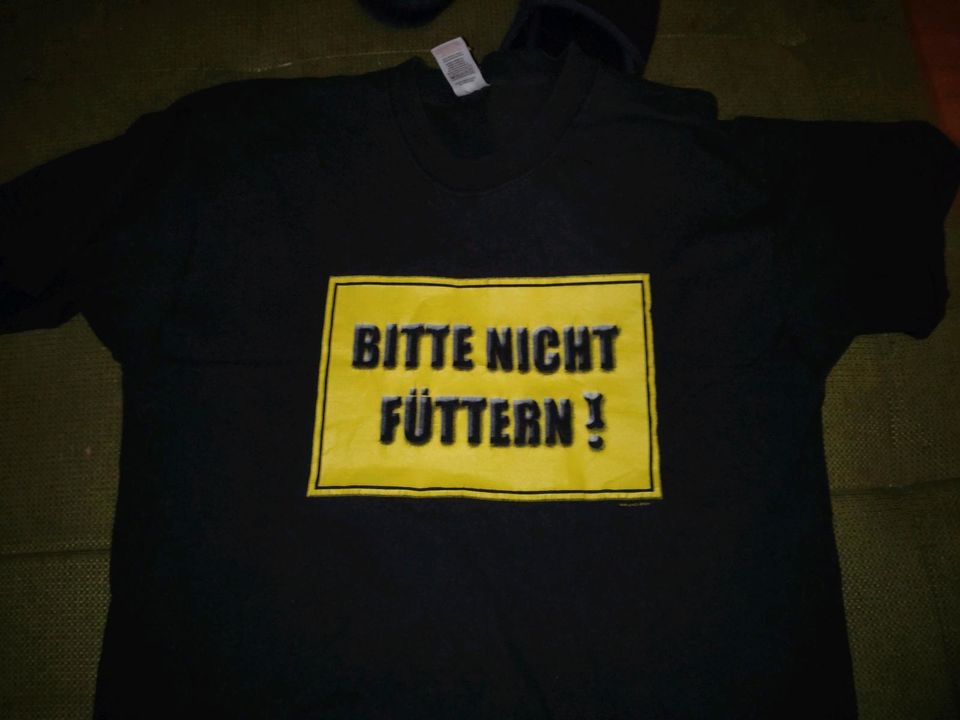 T Shirt schwarz "Bitte nicht füttern" XL in Naumburg (Saale)