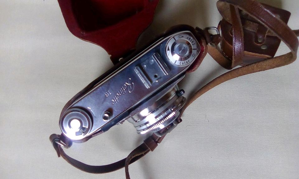 Kodak Kamera Retinette 1B mit brauner Schutzhülle/ Tasche in Arnstein