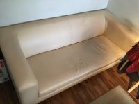 Zu verschenken Leder ? 2 er Sofa Creme beige Couch Niedersachsen - Braunschweig Vorschau