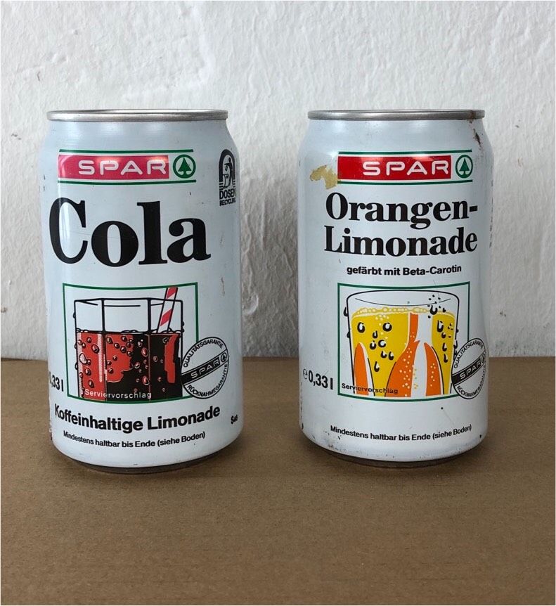 2 alte Dosen - Spar Markt - Cola & Orangen Limonade in Bremen